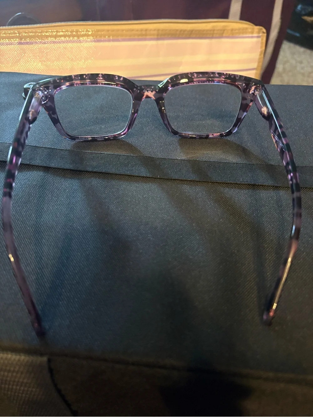 Kathy Levine Purple Tortoiseshell Crystal Accent Women's Eyeglass Frames 2.0